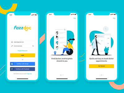 Login and onboarding for Fazzdoc