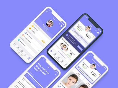 TroveSkin Profile & Home app beauty home ios iphone material profile redesign report ui ux