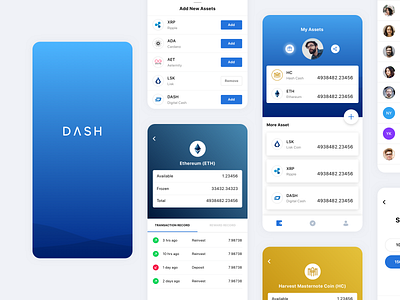 Crypto Currency app asset blue clean crypto crypto currency crypto wallet cryptocurrency ethereum ios iphone ui ux