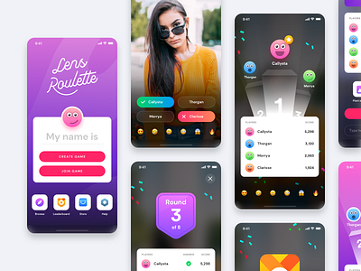 Quiz App camera game ios leaderboard photo quiz score smiley ui ux