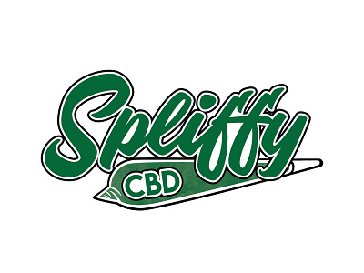 Spliffy CBD cannabis illustration logo vector