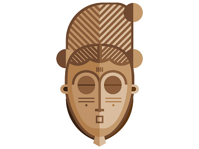 African Mask african caribbean design geometric geometry illustration logo mask vector