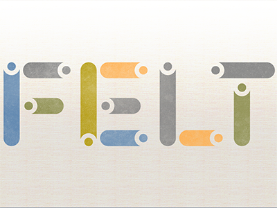 Felt design felt fun logo typography