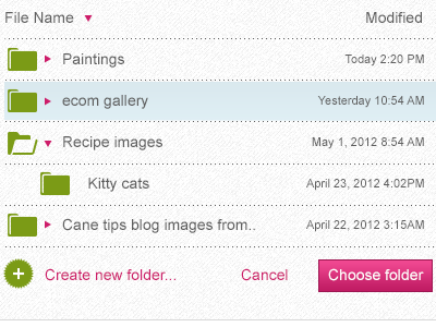 Super Clean Folder Icons design green icons pink sizzlepig ui website