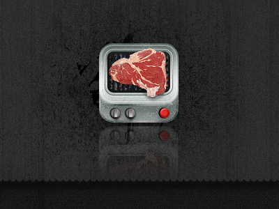 Grillin' Time Icon app grill icon iphone meat retina steak ui