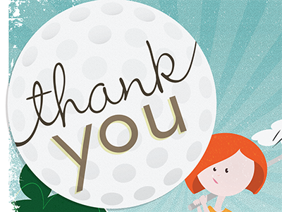 Thank You ball golf illustration summer web