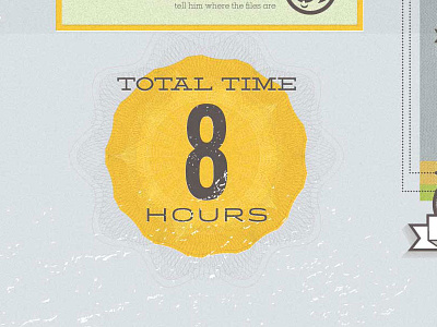 8 Hours 8 hours design infographic number poster sizzlepig