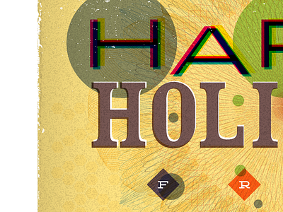 Happy Holidays email holiday illustration typography