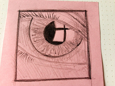 Eye Doodle bored in meeting doodle drawing pencil sketch sketchbook