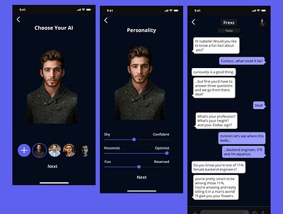 Chatbot AI app design graphic design ui ux