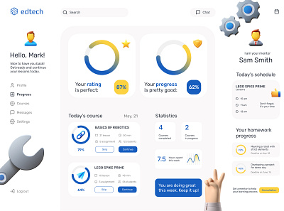 Dashboard for technical education service dashboard design ui uiux design ux