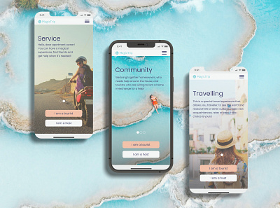 Tourist App Design Concept app design mobile ui uiux design ux web design