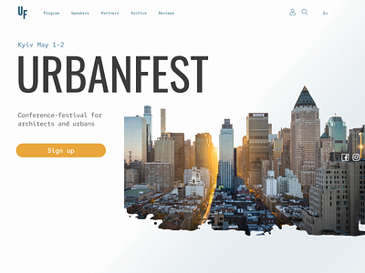 Landing hero for Urbanfest