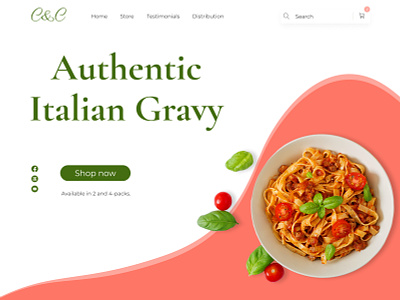 Cucina home page design hero homepage ui ux