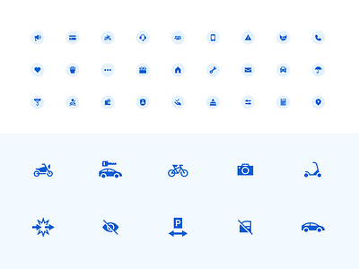 Flat Icon Set branding car design flat grid icon icon design icon set iconography icons illustrator ui vector