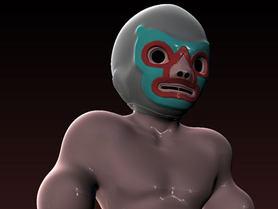 Luchador 3d character illustration mudbox