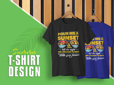 Summer T-shirt Design adobe illustrator design graphic design pod print design shirt template vector