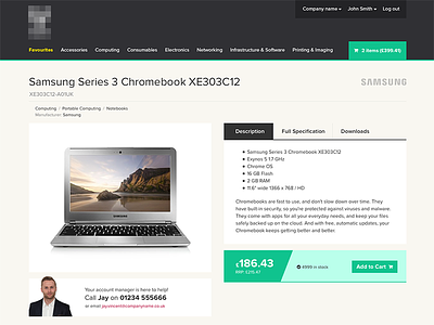 Product details page