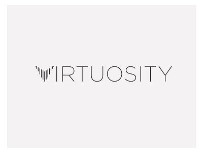 Virtuosity Wordmark branding clean logo wordmark