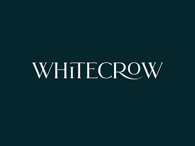 WhiteCrow Wordmark branding clean type wordmark