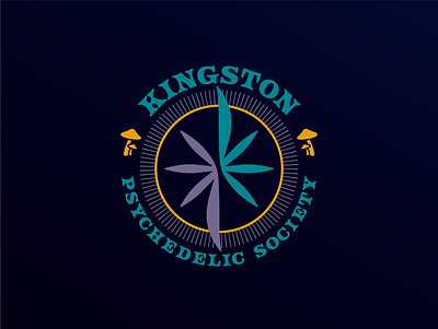 Kingston Psychedelic Society branding crest psychedelic