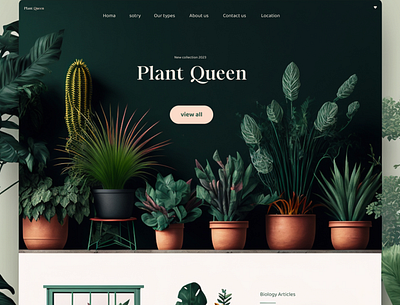 Plants web site branding figma plants ui ux website