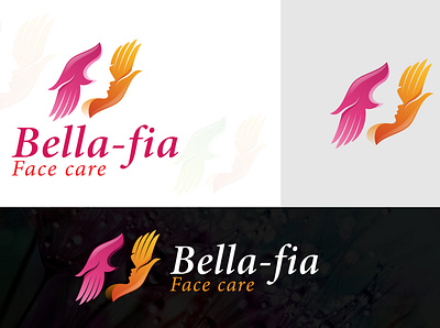 Bella-fia Face care logo design bella fia face care logo design branding butterfly logo cosmetic cosmetic logo curly face fashion fertility graphic design healthcare logo natural premium skin spa spa logo wellness women yoga