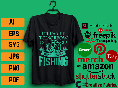 I I'll CREATE FISHING T-SHIRT DESIGN atshirt