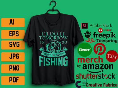 I I'll CREATE FISHING T-SHIRT DESIGN