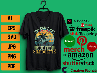 SURFER RETRO T-SHIRT DESIGN