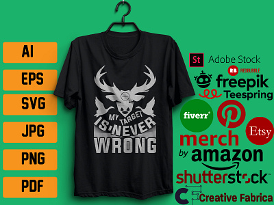 MY TARGET IS NEVER WRONG T-SHIRT DESIGN label