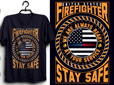 T-SHIRT, FIREFIGHTER ALWAYS READY.