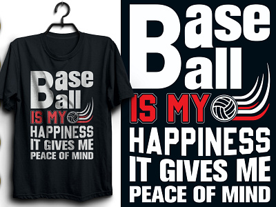 BASEBALL IS MY HAPPINESS It gives me peace of mind T-shirt.