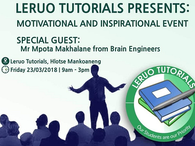 Leruo Tutorials event flyer