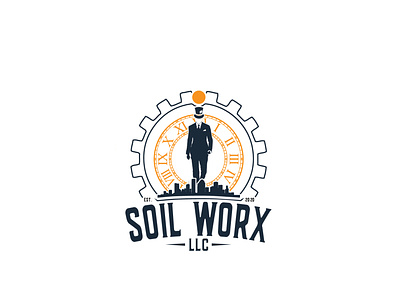 western soil worx vintage retro real estate logo