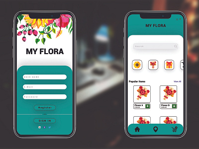 Flora App Design graphic design ui