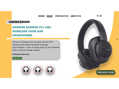 Headset Online Shop 3d graphic design ui