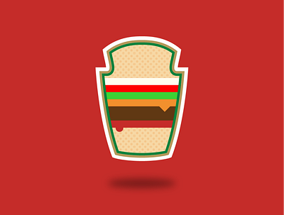 Ketchup :) burger food heinz iconography illustration illustrator ketchup minimalism minimalist