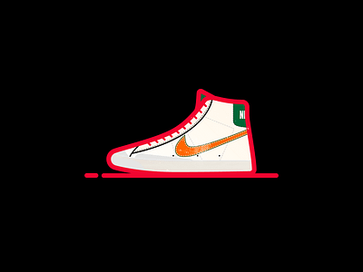 NikeBlazer77 design iconography illustration nike shoes stranger things vector