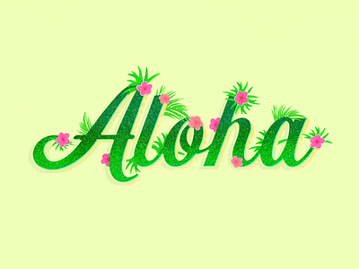 Aloha aloha design lettering typ typography