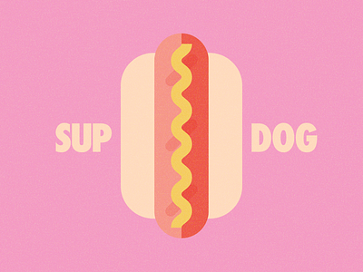 SUP DOG. food hot dog icon illustration minimalist simple vector