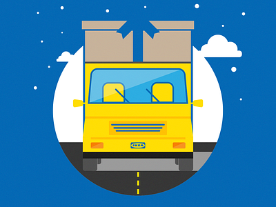 Special Delivery drive gift holiday ikea illustrator sweden toronto truck vector