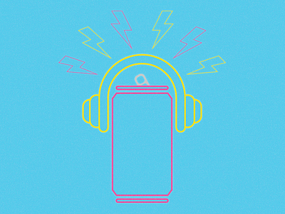 BeerPhones beer headphones iconography illustration line music vector