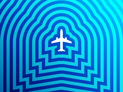 Bye Bye gradient iconography pattern plane repetition traveling