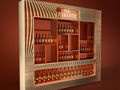 Glenlivet wooden stand