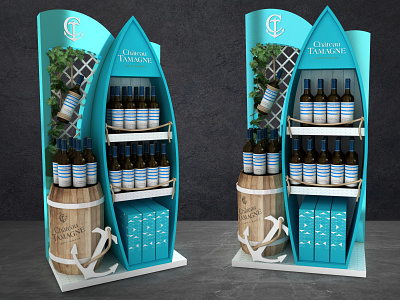 Chateau Tamagne display branding chateau tamagne design display fmcg graphic design pos posm product design