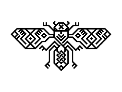 Geometric Bee Logo branding design graphic design illustration logo logo design