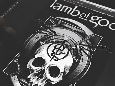 Lamb Of God Skullsickle Shirt band hot topic illustration jamie koala lamb og god metal skull wings