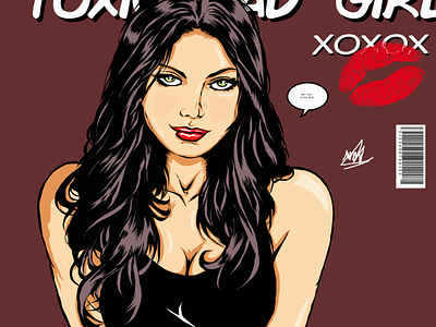 Wild badgirl beautyface cartoon cartoongirl comic cute design face girl graphic design illustration mad wild