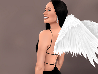 WINGS angel angel wings cartoon cute design face girl graphic design illustration wings